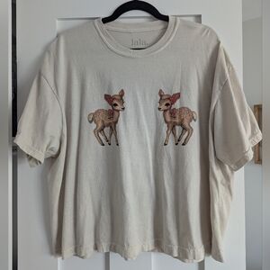 LaLa Double Fawns Tee size XL